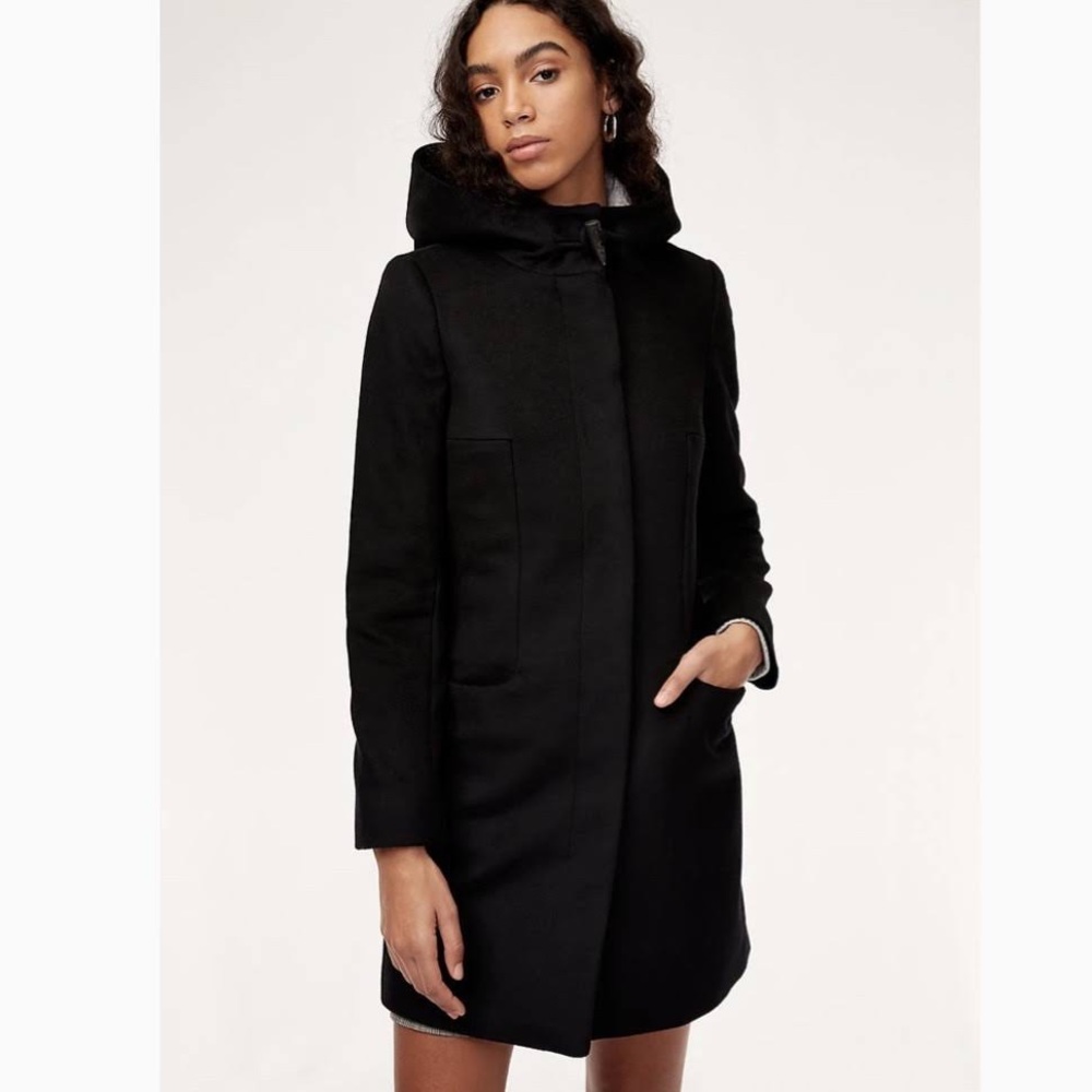 Babaton Pearce Wool Coat (Black - XS)